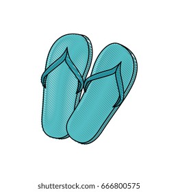beach sandals icon