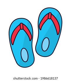 beach sandals icon on background