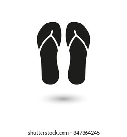 Beach sandals - vector icon