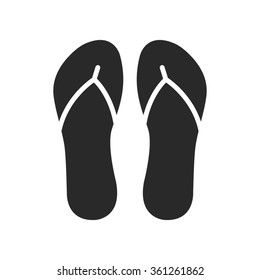 Beach sandals  - vector icon