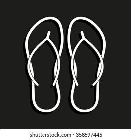 Beach sandals -  vector icon with shadow
