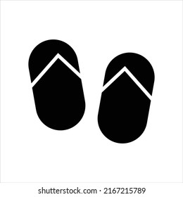Beach sandals vector icon symbol design