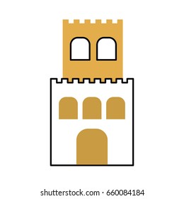 beach sandcastle isolated icon