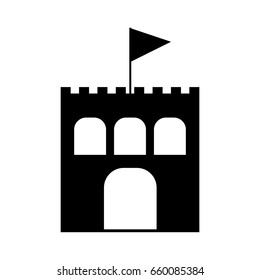 beach sandcastle isolated icon