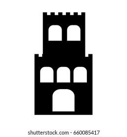 beach sandcastle isolated icon