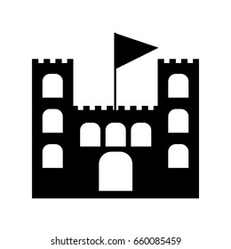 beach sandcastle isolated icon