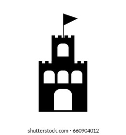 beach sandcastle isolated icon