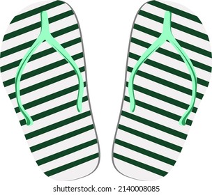 Beach sandles, illustration, vector on a white background.