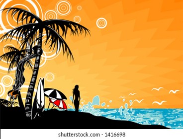 Beach scene