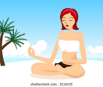 Beach Scene - Vector