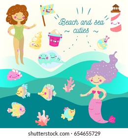 Beach and sea cuties set