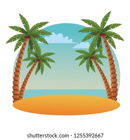 beach and sea scene