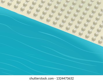 Beach and sea. vector illustration