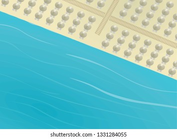 Beach and sea. vector illustration