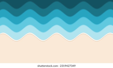 beach seabeach sand seawave ocean oceanwave background wallpaper, vector illustrations design 