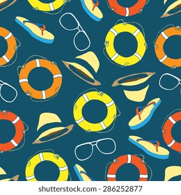 Beach seamless pattern