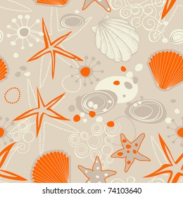 Beach seamless pattern