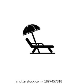 beach seating icon vector sign symbol