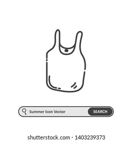 
beach shirt icon thin line