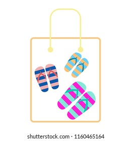 Beach shoes beach holiday vector background