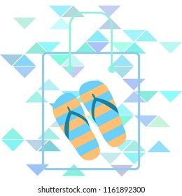 Beach shoes beach holiday vector background