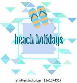 Beach shoes beach holiday vector background