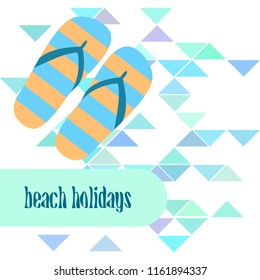 Beach shoes beach holiday vector background