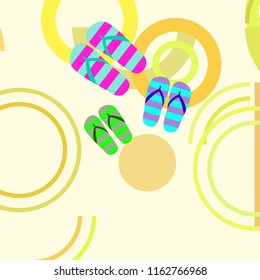 Beach shoes beach holiday vector background