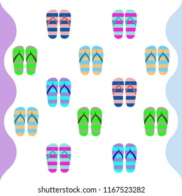 Beach shoes beach holiday vector background