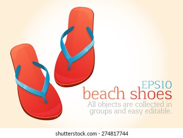 Beach shoes, shoes, slippers,