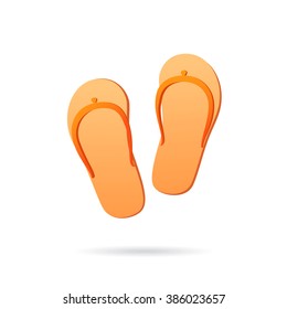 beach shoes. vector graphic design