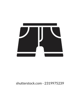 Beach Short Pant Filled Icon Vector Illustration