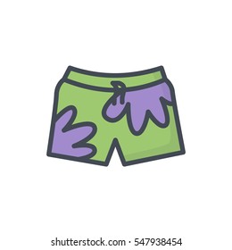 Beach shorts icon