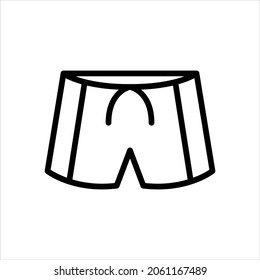 Beach shorts icon vector graphic illustration