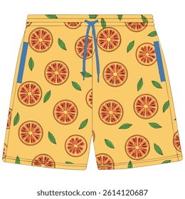 Beach shorts isolated vector illustration on white background