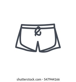 Beach shorts line icon