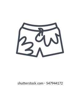 Beach shorts line icon