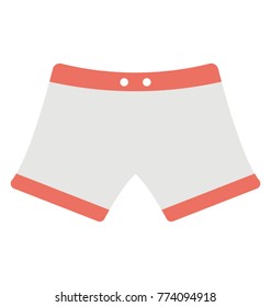 
Beach shorts for swimming, flat vector icon design
