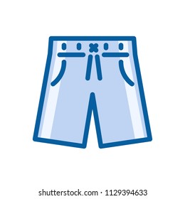 Beach shorts thin outline icon. Vector simple illustration. Summer beach men apparel swimwear