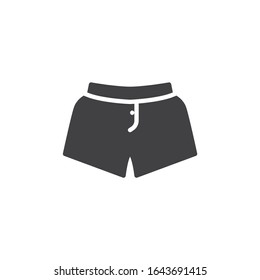 Beach Shorts vector icon. filled flat sign for mobile concept and web design. Swim Shorts glyph icon. Symbol, logo illustration. Vector graphics