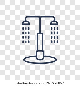 beach Shower icon. Trendy linear beach Shower logo concept on transparent background from Architecture and Travel collection