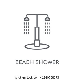 beach Shower linear icon. Modern outline beach Shower logo concept on white background from Architecture and Travel collection. Suitable for use on web apps, mobile apps and print media.