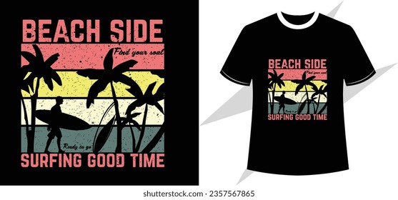 beach side summer t shirt design 