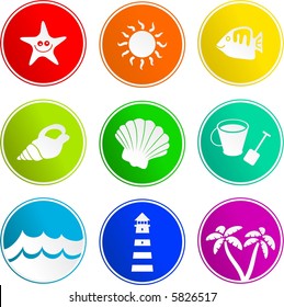 beach sign icons