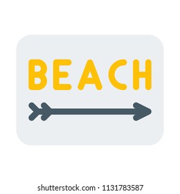 Beach Signboard Direction