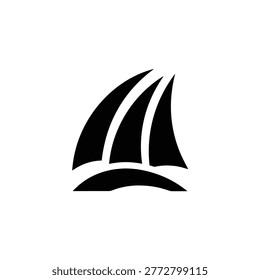 Beach silhouette vector art Illustration