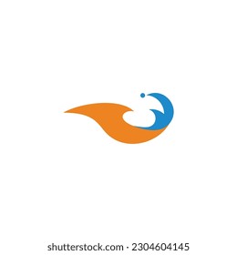 beach simple colorful geometric icon vector 