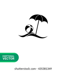 Beach simple icon