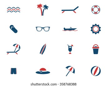 Beach simply icons for web