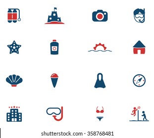 Beach simply icons for web